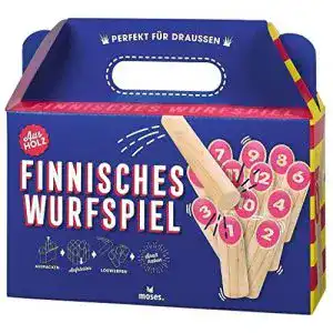Mölkky Moses 92110 Finnisches Wurfspiel | Outdoor Spiel Naturholz