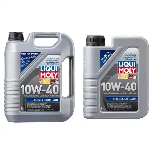 Motoröl 10w40 Liqui Moly MoS2 Leichtlauf Motoröl 10W-40,6 Liter