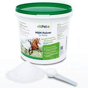 MSM Pferd VitPet+ – Premium MSM Pulver für Pferde 1,8 kg Eimer