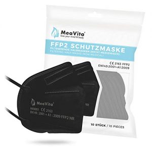Mundschutz schwarz Mea Vita MeaVita FFP2 Maske schwarz 10er