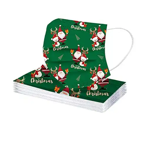 Mundschutz Weihnachten IsMoon 10 Stück Einweg Mundschutz