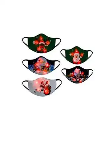 Mundschutz Weihnachten LULUPU Lulupi Mundschutz LED Licht
