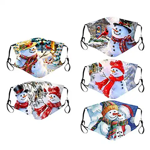 Mundschutz Weihnachten PRETTYEST 5 Stück Mundschutz
