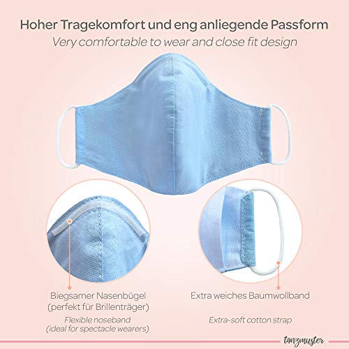 Mundschutzmaske für Brillenträger tanzmuster ® Behelfsmaske