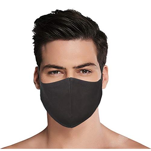 Mundschutzmaske XL Crom Cr2 Masken schwarz Mundschutz 5 St