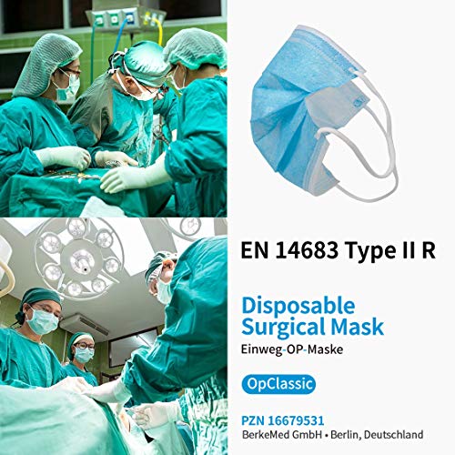 OP-Maske Berkemed Chirugische nach EN 14683 Typ IIR (50 Stück)