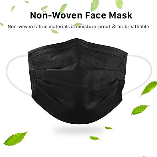 OP-Maske schwarz Eventronic Einwegmaske, 50 Stück Bequem