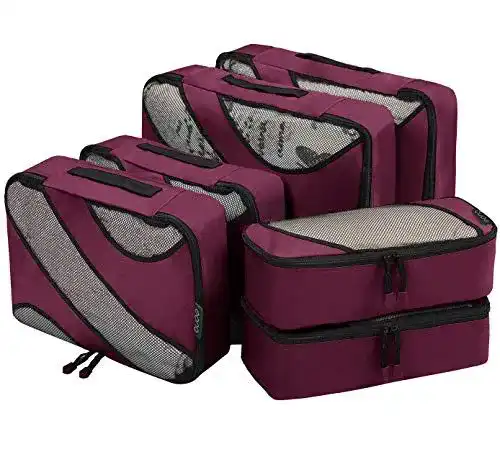 Packwürfel Eono Amazon Brand – 6 Teilige Kleidertaschen