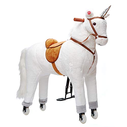 Pferd auf Rollen Pink Papaya XXL Reit Einhorn Estrella, 90cm