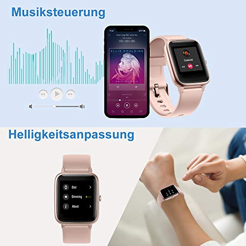 Pulsuhr Willful Smartwatch,1.3 Zoll Touch-Farbdisplay Fitness