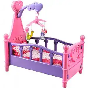 Puppenbett ISO TRADE Großes mit Kissen Decke Karussell 3in1
