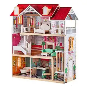 Puppenhaus Holz TOP BRIGHT Puppenhaus aus Holz