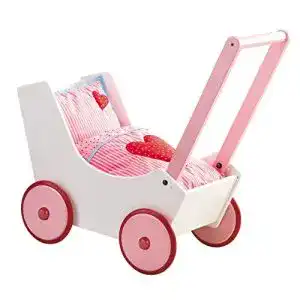 Puppenwagen Holz HABA 950 – Puppenwagen Herzen, niedlich