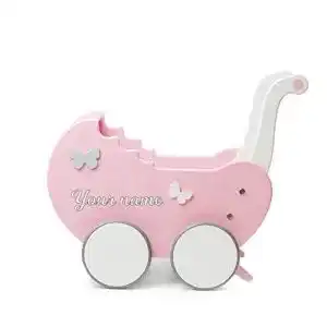 Puppenwagen Holz TukuTuk Puppenwagen | Holz | Rosa-Weiß