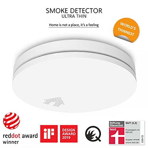 Rauchmelder ohne LED ELRO FS4610 Ultraflacher Rauchmelder Weiß