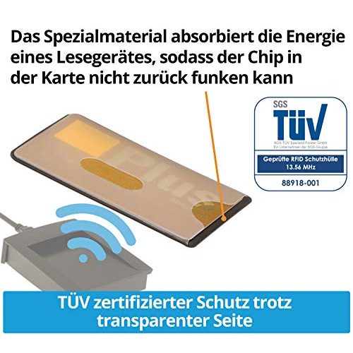 RFID-Blocker valonic RFID Blocker Schutzhülle – 6 Stück TÜV geprüft