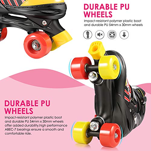 Rollschuhe für Kinder Hikole Roller Skates für Anfänger verstellbar