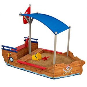 Sandkasten KidKraft 128 Piratenschiff- aus Holz, Garten- für Kinder