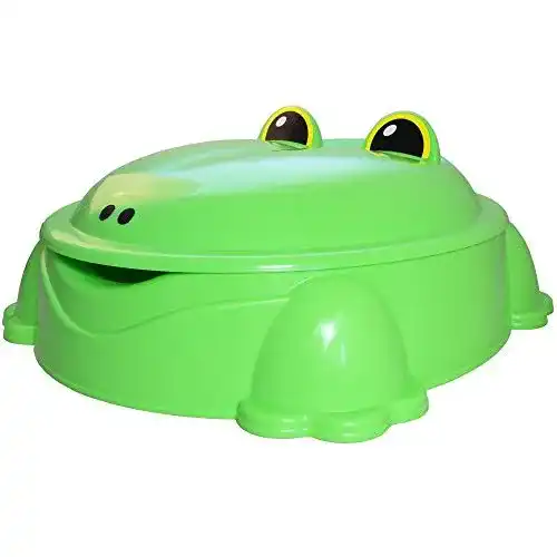 Sandkasten Ondis24 mit Deckel Planschbecken Freddy der Frosch