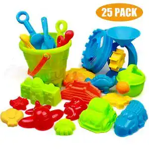 Sandkasten-Spielzeug Swonuk 25 Stück Bunt Strand Set