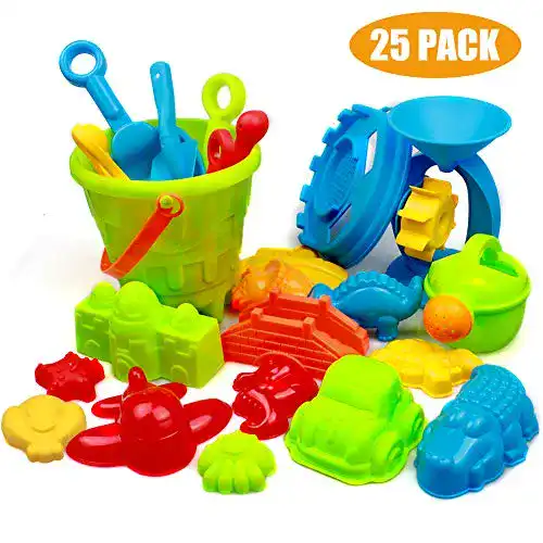 Sandkasten-Spielzeug Swonuk 25 Stück Bunt Strand Set