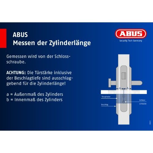 Schließzylinder ABUS Profil-Zylinder K82N 30/30 mit Knauf 00503