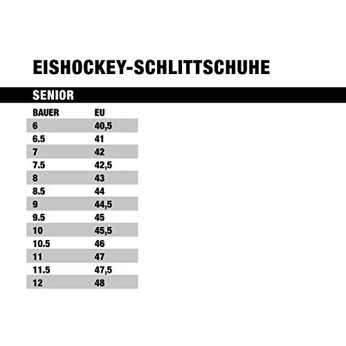Schlittschuhe Bauer Herren Eishockey NS Senior, schwarz/rot, 42 EU