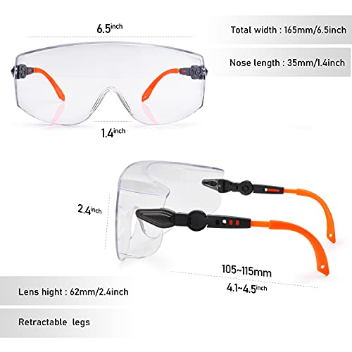 Schutzbrille für Brillenträger SAFEYEAR mit Lüftung– SG009