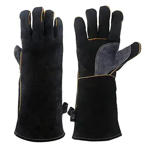 Schweißerhandschuhe KIM YUAN , Extreme Hitze- und Fire Leder