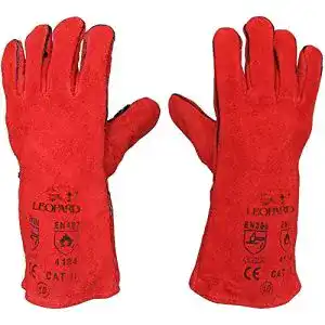 Schweißerhandschuhe TEKNI , lang, aus Leder, hitzebeständig