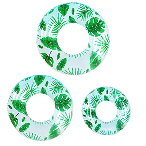 Schwimmring Queta Schwimmreifen mit Flamingo Motiv Palmen