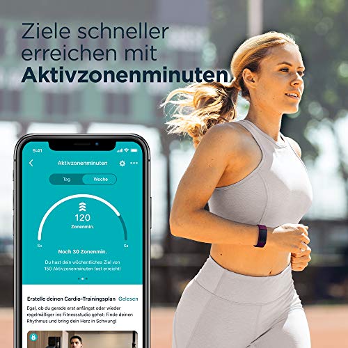 Schwimmuhr Fitbit Fitness-Tracker Charge 4 mit GPS Schwarz