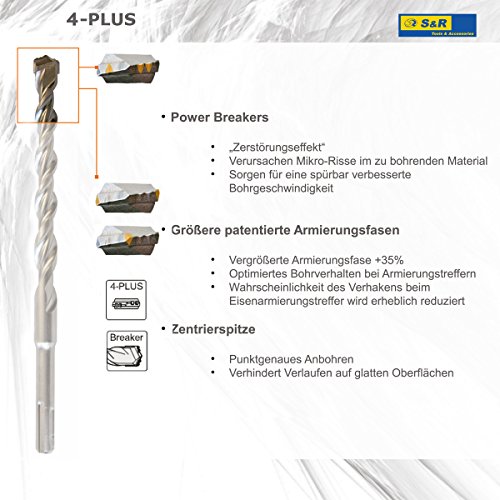 SDS-Plus-Bohrer S&R Professional Hammerbohrer Set, 7-tlg.