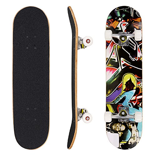 Die beste skateboard weskate komplett board 79x20cm holzboard abec 7 Bestsleller kaufen