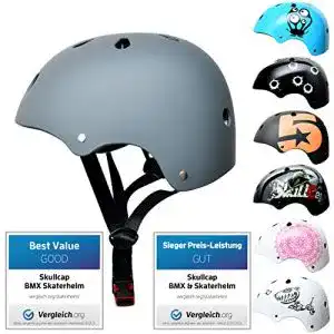 Skaterhelm für Kinder Skullcap ® Skaterhelm Kinder Grau Just Gray