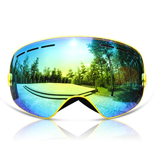 Die beste skibrille ganzton snowboard brille doppel objektiv uv schutz Bestsleller kaufen