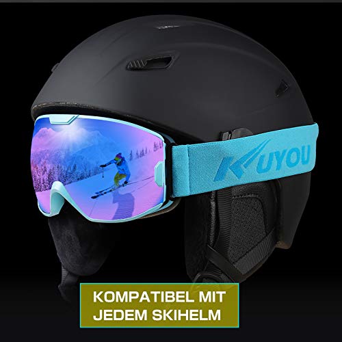 Skibrille Kinder KUYOU Premium Skibrille, Snowboardbrille 100% UV