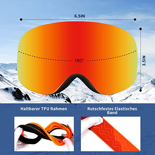 Skibrille Kinder Supertrip Snowboardbrille Kinderskibrille Verspiegelt