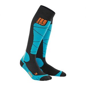 Skisocken CEP – SKI MERINO SOCKS, in schwarz / blau, Größe II