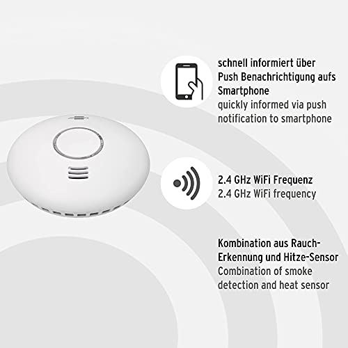 Smart-Home-Rauchmelder Brennenstuhl Connect WiFi WRHM01