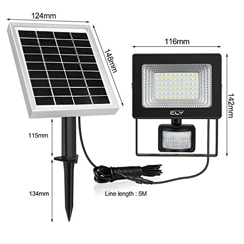 Solarleuchte mit Bewegungsmelder CLY Solarlampe 60 LED