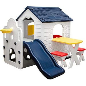 Spielhaus LittleTom Kinder mit Rutsche – Garten Kinderhaus ab 1