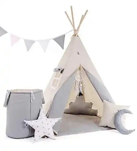 Spielzelt Golden Kids Kinder Teepee Tipi Set für Kinder Spielzeug