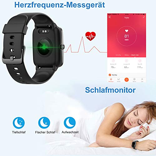 Sportuhr Willful Smartwatch,1.3 Zoll Touch-Farbdisplay Fitness