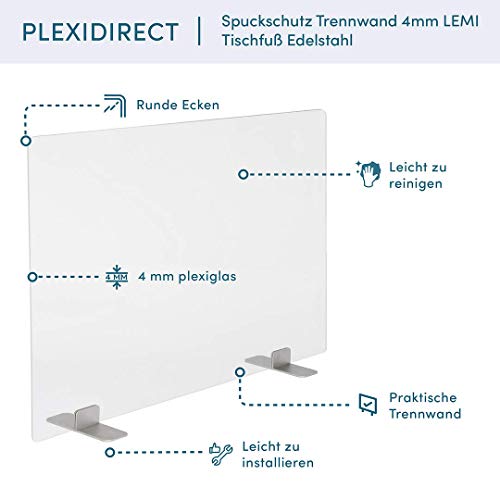 Spuckschutz 120×75 PLEXIDIRECT Spuckschutz Plexiglas Schutzwand