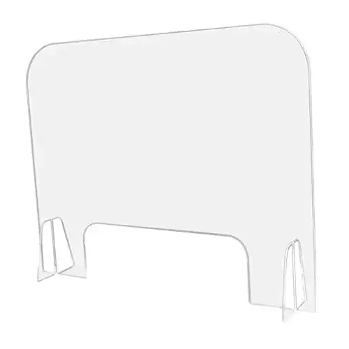 Spuckschutz 50×40 F Fityle Acryl Schutzschild mit Durchreiche
