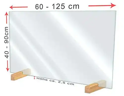 Spuckschutz 60×60 Wallario Hustenschutz Niesschutz Trennwand
