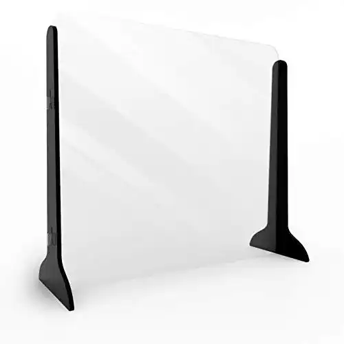 Spuckschutz Büro KLEMP Schutzwand Transparent 75×65