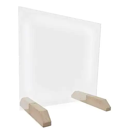 Spuckschutz Echtglas banjado 120cm x 90cm | mit Durchreiche