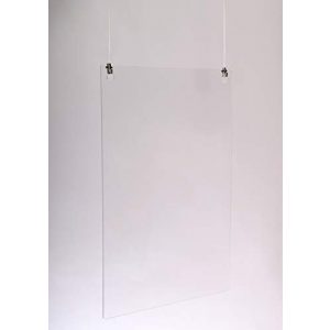 Spuckschutz hängend 40×60 Queence | Hochwertig aus Acrylglas